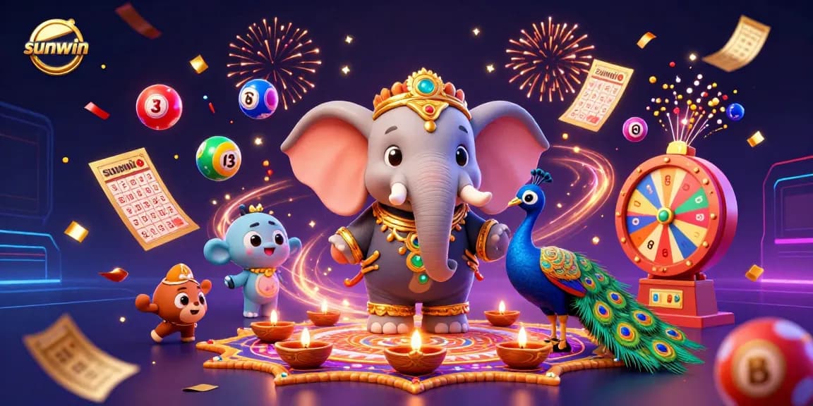 Experience the excitement of sunwin with vibrant lottery gameplay and festive celebrations.