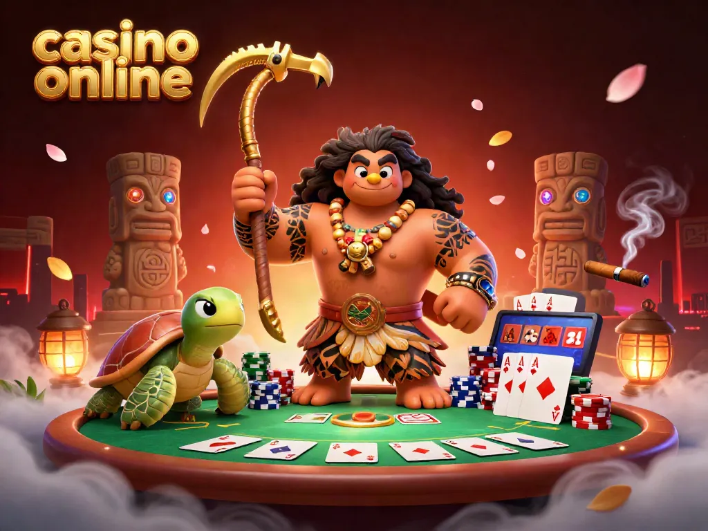 Experience the excitement of casino online gaming with a vibrant 3D illustration.
