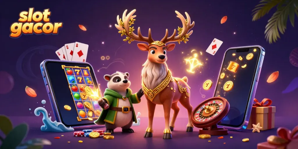 Experience the vibrant world of slot gacor with spinning reels, lucky symbols, and enchanting characters.