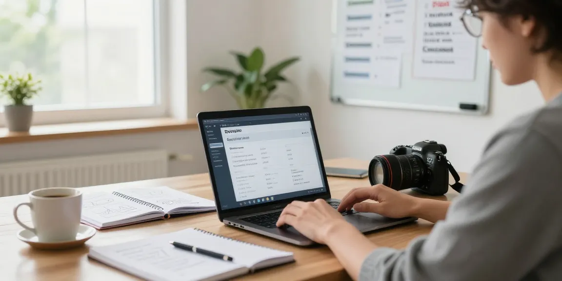 Buy domain without hosting in a modern office setup, featuring a person working on domain registration.