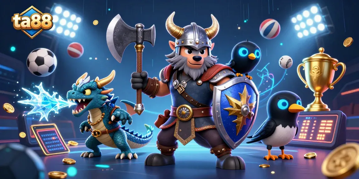 Win big with ta88 in this ultra-detailed 3D illustration of animated casino action.