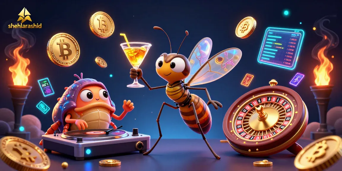 Engage with shehlarashid's thrilling casino scene featuring a unique frozen mosquito mascot.