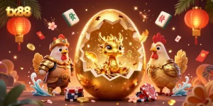Experience thrilling gameplay with tx88's golden dragon and vibrant casino elements.